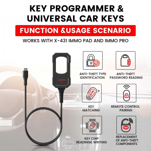 2024 Launch X431 Key Programmer Remote Maker + Super Chip + 4 pcs Smart Keys